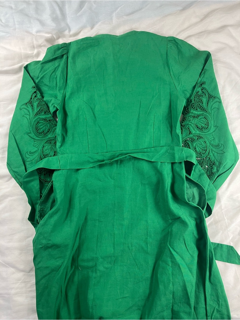 Boden Green Mae Linen Blend Shirt Dress - Picture 10 of 11